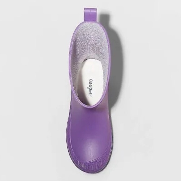 NWT Cat & Jack purple rain boots size 6 big girl/adult - Picture 2 of 4